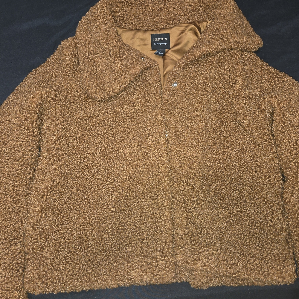 Forever 21 Textured Brown Jacket